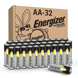 Energizer AA Batteries Alkaline Power, 32 Count Alkaline Double A Battery Pack Energizer AA Batteries Alkaline Power, 32 Count Alkaline Double A Battery Pack