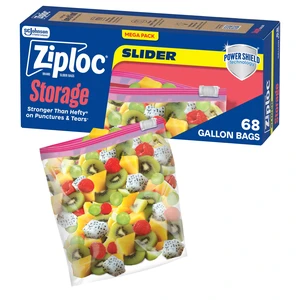 Ziploc Gallon Food Storage Slider Bags, 68 Count Ziploc Gallon Food Storage Slider Bags, 68 Count