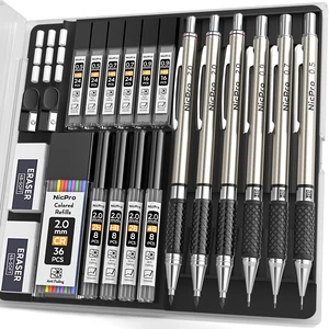 Nicpro Art Mechanical Pencil Set in Storage Case, Metal Drawing Pencil 6PCS Nicpro Art Mechanical Pencil Set in Storage Case, Metal Drawing Pencil 6PCS