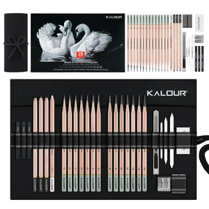 KALOUR 29 Pro Sketching Drawing Pencils Set with Roll-Up Nylon Case 14 Graphite Pencils (14B5H), Charcoal Pencils, Erasers, Sharpener & Stumps Complete Art Kit for Artists & Beginner KALOUR 29 Pro Sketching Drawing Pencils Set with Roll-Up Nylon Case 14 Graphite Pencils (14B5H), Charcoal Pencils, Erasers, Sharpener & Stumps Complete Art Kit for Artists & Beginner