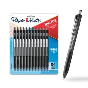 Paper Mate InkJoy 300RT Retractable Ballpoint Pens, Medium Point (1.0mm), Black, 24 Count Paper Mate InkJoy 300RT Retractable Ballpoint Pens, Medium Point (1.0mm), Black, 24 Count