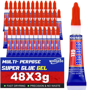 48 x 3g Super Glue Gel, Quick Dry, Thick Formula, All-Purpose Instant Bond 48 x 3g Super Glue Gel, Quick Dry, Thick Formula, All-Purpose Instant Bond