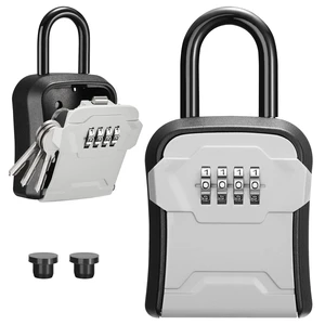 Puroma Key Lock Box for House Keys Combination Lockbox with Code, 1 Gray Puroma Key Lock Box for House Keys Combination Lockbox with Code, 1 Gray