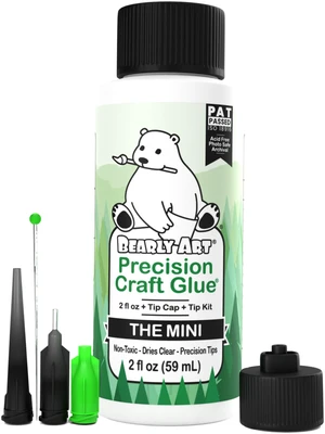 Bearly Art Precision Craft Glue Mini 2 fl oz with Tip Kit Archival Bearly Art Precision Craft Glue Mini 2 fl oz with Tip Kit Archival