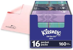 Kleenex 16 Pocket Packs (10 per pack), White, Box Kleenex 16 Pocket Packs (10 per pack), White, Box