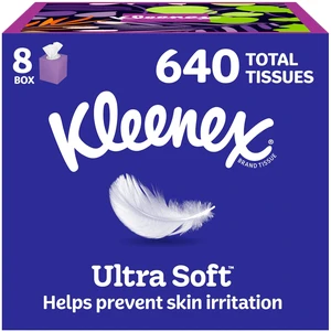 Kleenex Ultra Soft Facial Tissues, 8 Cube Boxes, 80 Tissues per Box Kleenex Ultra Soft Facial Tissues, 8 Cube Boxes, 80 Tissues per Box