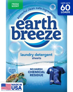 Earth Breeze Laundry Detergent Sheets Fresh Scent 60 Loads Earth Breeze Laundry Detergent Sheets Fresh Scent 60 Loads