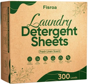 Laundry Detergent Sheets 300 Loads Travel Washer Strips, Fresh Linen Laundry Detergent Sheets 300 Loads Travel Washer Strips, Fresh Linen