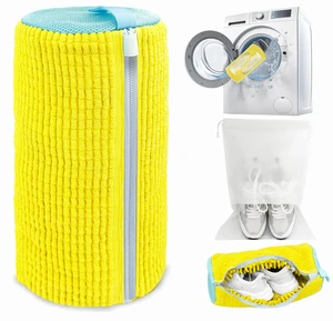 Shoe Washing Machine Bag,Laundry Shoe Bag for Washer and Dryer,Reusable Shoe Cleaning Bag for Sneakers,Tennis Shoes,With Self-locking Zipper, Microfiber Inside (1, Yellow) Shoe Washing Machine Bag,Laundry Shoe Bag for Washer and Dryer,Reusable Shoe Cleaning Bag for Sneakers,Tennis Shoes,With Self-locking Zipper, Microfiber Inside (1, Yellow)