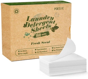 Poesie Laundry Detergent Sheets Fresh Scent 160 Count Fast Dissolve Poesie Laundry Detergent Sheets Fresh Scent 160 Count Fast Dissolve