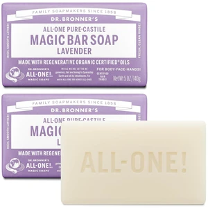 Dr. Bronner's Pure-Castile Bar Soap Lavender, 5 oz, 2-Pack Dr. Bronner's Pure-Castile Bar Soap Lavender, 5 oz, 2-Pack