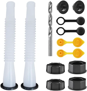 Gas Can Spout Replacement Kit, Nozzle Replacement, 2 Kits White Gas Can Spout Replacement Kit, Nozzle Replacement, 2 Kits White