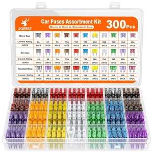 JOREST 300Pcs Car Fuse Assortment Kit, 160 Mini Blade Fuses + 90 Standard Auto Fuses + 50 Micro Fuses + Puller (2A,3A,5A,7.5A,10A,15A,20A,25A,30A,35A,40A) JOREST 300Pcs Car Fuse Assortment Kit, 160 Mini Blade Fuses + 90 Standard Auto Fuses + 50 Micro Fuses + Puller (2A,3A,5A,7.5A,10A,15A,20A,25A,30A,35A,40A)