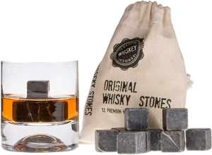 Premium Whiskey Stones Gift Set with 12 Pcs Stones and Bag. Whiskey, Bourbon, Cognac, Scotch,Gin, Wine Beverage. Marble Reusable Ice Cubes. Birthday Gift for Whiskey Lovers. (Dark Grey) Premium Whiskey Stones Gift Set with 12 Pcs Stones and Bag. Whiskey, Bourbon, Cognac, Scotch,Gin, Wine Beverage. Marble Reusable Ice Cubes. Birthday Gift for Whiskey Lovers. (Dark Grey)