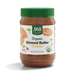 365 by Whole Foods Market, Organic Creamy Almond Butter, 16 Ounce 365 by Whole Foods Market, Organic Creamy Almond Butter, 16 Ounce