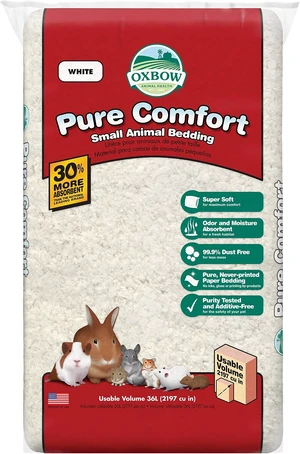 Oxbow Small Animal Bedding, Hamster, Guinea Pig, Rabbit, White, USA, 36 L Oxbow Small Animal Bedding, Hamster, Guinea Pig, Rabbit, White, USA, 36 L