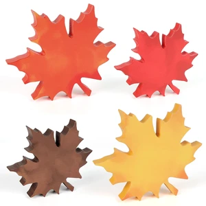 COCHIE 4 Vintage Fall Leaves Decorations Autumn Table Tiered Tray Decor Set COCHIE 4 Vintage Fall Leaves Decorations Autumn Table Tiered Tray Decor Set