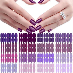 224 Pieces 16 Sheets Purple Solid Color Nail Polish Strips Nail Wraps Self-Adhesive Nail Stickers Full Wraps for Women Girls 224 Pieces 16 Sheets Purple Solid Color Nail Polish Strips Nail Wraps Self-Adhesive Nail Stickers Full Wraps for Women Girls