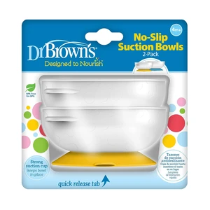 Dr. Brown's No-Slip Strong Suction Bowls for Babies and Toddlers, Baby Led Feeding, 2-Pack, BPA Free, 4m+ Dr. Brown's No-Slip Strong Suction Bowls for Babies and Toddlers, Baby Led Feeding, 2-Pack, BPA Free, 4m+