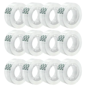 12 Rolls Transparent Tape Refills Rolls, Clear Tape, 1 in Core, 3/4 x 1000 in, Gift Packaging Tape Refill Roll for Office, Home, School 12 Rolls Transparent Tape Refills Rolls, Clear Tape, 1 in Core, 3/4 x 1000 in, Gift Packaging Tape Refill Roll for Office, Home, School