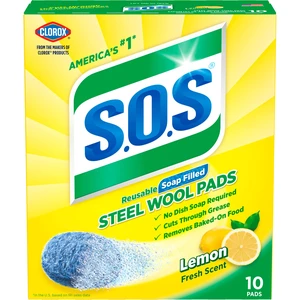 S.O.S Steel Wool Soap Pads, Lemon Fresh, 10 Count S.O.S Steel Wool Soap Pads, Lemon Fresh, 10 Count
