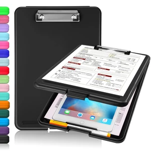 Sooez Plastic Clipboard with Storage, 8.5x11, Black Sooez Plastic Clipboard with Storage, 8.5x11, Black