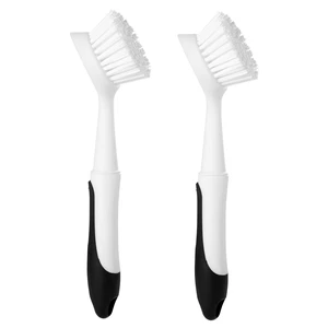 Dish Brush with Handle and Built-in Scraper Dish Brush with Handle and Built-in Scraper