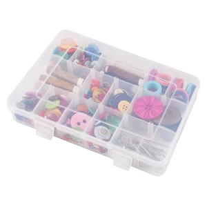 Exptolii 18 Grids Plastic Organizer Box with Dividers, Clear Compartment Storage for Beads, Crafts, Jewelry, Fishing Tackles, 7.9 x 6.2 x 1.2 in Exptolii 18 Grids Plastic Organizer Box with Dividers, Clear Compartment Storage for Beads, Crafts, Jewelry, Fishing Tackles, 7.9 x 6.2 x 1.2 in