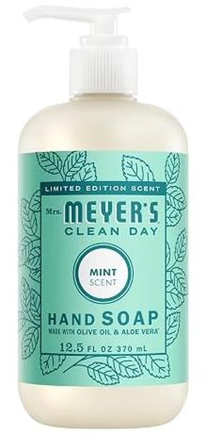 MRS. MEYER'S CLEAN DAY Hand Soap, Mint Scent, 12.5 Fl Oz Bottle MRS. MEYER'S CLEAN DAY Hand Soap, Mint Scent, 12.5 Fl Oz Bottle