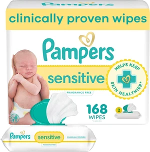 Pampers Baby Wipes Sensitive Perfume Free 2X Pop-Top Packs 168 Count Pampers Baby Wipes Sensitive Perfume Free 2X Pop-Top Packs 168 Count