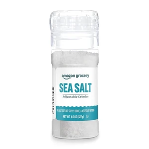 Amazon Grocery, Sea Salt, Adjustable Grinder, 4.5 oz (Previously Amazon Fresh, Packaging May Vary) Amazon Grocery, Sea Salt, Adjustable Grinder, 4.5 oz (Previously Amazon Fresh, Packaging May Vary)