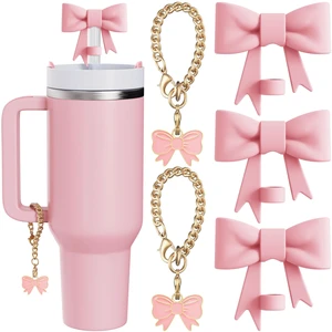 Compatible with Stanley Cup Accessories - 3Pcs 10mm Bow Straw Topper Compatible with Stanley Cup Straw Cover Cap, 2pcs Pink Bow Charms for Stanley 30&40 Oz Tumbler with Handle Compatible with Stanley Cup Accessories - 3Pcs 10mm Bow Straw Topper Compatible with Stanley Cup Straw Cover Cap, 2pcs Pink Bow Charms for Stanley 30&40 Oz Tumbler with Handle