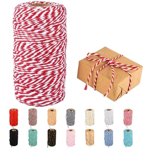 Cotton Twine, 328 Feet Red & White - Craft & Wedding Decor, Butchers & Christmas Wrapping String Cotton Twine, 328 Feet Red & White - Craft & Wedding Decor, Butchers & Christmas Wrapping String