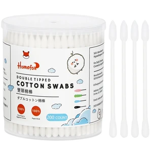 Cotton Swabs Precision Pointed - 200 Count Pointy Organic Cotton Buds Double Side Tightly Wrapped Cotton Tips Paper Stick Soft Gentle Lint-Free Cruelty-Free, Pointy & Round (White) Cotton Swabs Precision Pointed - 200 Count Pointy Organic Cotton Buds Double Side Tightly Wrapped Cotton Tips Paper Stick Soft Gentle Lint-Free Cruelty-Free, Pointy & Round (White)