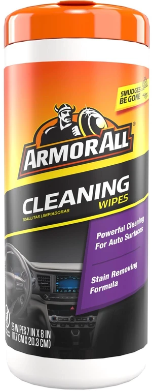 Armor All Interior Car Cleaning Wipes, 25 Count Canister, for Dashboards, Vinyl, Clear Plastics, Carpet and Fabric Armor All Interior Car Cleaning Wipes, 25 Count Canister, for Dashboards, Vinyl, Clear Plastics, Carpet and Fabric