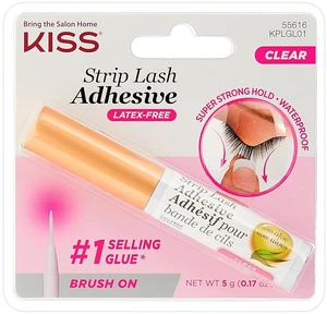 Kiss Lash Adhesive, Lash Glue, 24hr Strip Eyelash Adhesive, Clear, Includes Lash Adhesive, Long Lasting Wear Kiss Lash Adhesive, Lash Glue, 24hr Strip Eyelash Adhesive, Clear, Includes Lash Adhesive, Long Lasting Wear
