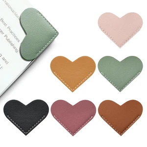 Leather Heart Bookmarks - Winjeto 6 Pieces Cute Book Marks Lovers Gifts Leather Heart Bookmarks - Winjeto 6 Pieces Cute Book Marks Lovers Gifts