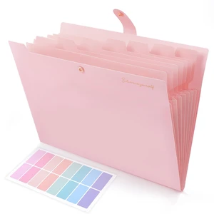 SKYDUE Expanding File Folder, Accordion File Organizer with 8 Pockets, Expandable Document Paper Receipt Holder for School Office Hospital, Letter/A4 Size Pink SKYDUE Expanding File Folder, Accordion File Organizer with 8 Pockets, Expandable Document Paper Receipt Holder for School Office Hospital, Letter/A4 Size Pink