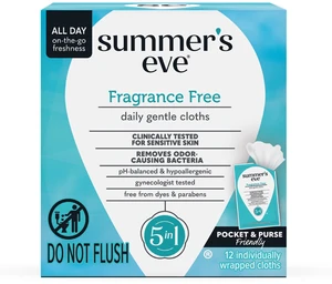 Summer's Eve Gentle Feminine Wipes, Fragrance Free, 12 Count Summer's Eve Gentle Feminine Wipes, Fragrance Free, 12 Count