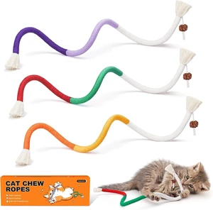 Potaroma Cat Toys Chew Ropes 3Pcs with Refillable Natural Catnip Potaroma Cat Toys Chew Ropes 3Pcs with Refillable Natural Catnip