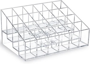MOSIKER Lipstick Organizer, Clear Plastic Lip Gloss Holder with 24 Slots MOSIKER Lipstick Organizer, Clear Plastic Lip Gloss Holder with 24 Slots