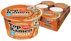 Nissin Top Ramen Bowl Ramen Noodle Soup, Chicken, 3.42 Ounce (Pack of 6) Nissin Top Ramen Bowl Ramen Noodle Soup, Chicken, 3.42 Ounce (Pack of 6)