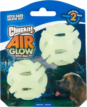 Chuckit! Air Glow Fetch Ball Dog Toy, Medium 2.5in, 2 Pack Chuckit! Air Glow Fetch Ball Dog Toy, Medium 2.5in, 2 Pack