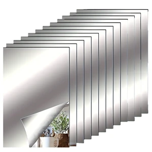 12PCS 8''x6'' Self Adhesive Acrylic Mirror Tiles Non Glass Mirror Paper 12PCS 8''x6'' Self Adhesive Acrylic Mirror Tiles Non Glass Mirror Paper