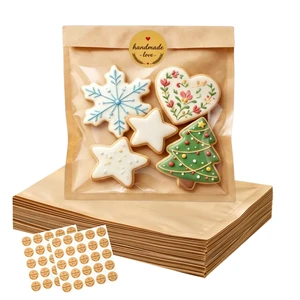 50 Pcs 5.7x6.5" Grease Resistant Cookie Packaging Bags with Seal 50 Pcs 5.7x6.5" Grease Resistant Cookie Packaging Bags with Seal