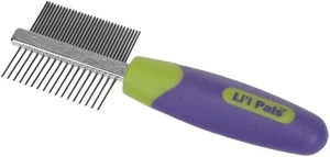 Coastal Pet Li'l Pals Double-Sided Dog Comb - Tick & Flea Comb - Dog Grooming Brush for Small Breeds & Puppies - One Size Coastal Pet Li'l Pals Double-Sided Dog Comb - Tick & Flea Comb - Dog Grooming Brush for Small Breeds & Puppies - One Size