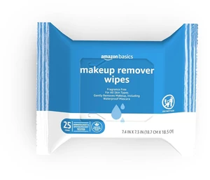 Amazon Basics Makeup Remover Wipes, Fragrance-Free, Alcohol-Free, Gentle Cleansing, Plant-Based, Dermatologist Tested, Removes Waterproof Mascara, Resealable, 25 Count, 1-Pack Amazon Basics Makeup Remover Wipes, Fragrance-Free, Alcohol-Free, Gentle Cleansing, Plant-Based, Dermatologist Tested, Removes Waterproof Mascara, Resealable, 25 Count, 1-Pack