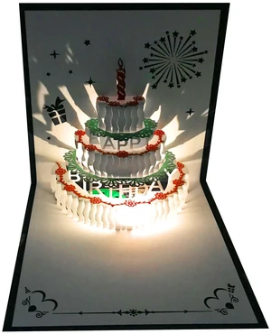 3D Pop Up Birthday Cards,Warming LED Light Cake Music Happy Card Postcards Greeting Cards Laser Cut Best for Mom,Wife,Sister, Boy,Girl,Friends 1 Pack 3D Pop Up Birthday Cards,Warming LED Light Cake Music Happy Card Postcards Greeting Cards Laser Cut Best for Mom,Wife,Sister, Boy,Girl,Friends 1 Pack