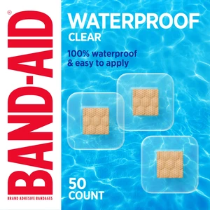 BAND-AID Brand Clear Waterproof Spot Adhesive Bandages, All One Size, 50 Ct BAND-AID Brand Clear Waterproof Spot Adhesive Bandages, All One Size, 50 Ct