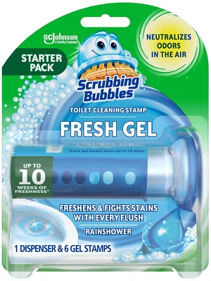 Scrubbing Bubbles Fresh Gel Automatic Toilet Bowl Cleaner, Rainshower, 6 Ct Scrubbing Bubbles Fresh Gel Automatic Toilet Bowl Cleaner, Rainshower, 6 Ct